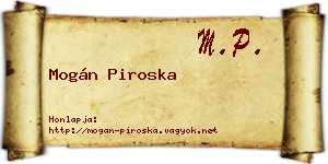 Mogán Piroska névjegykártya