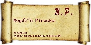 Mogán Piroska névjegykártya