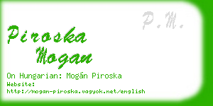 piroska mogan business card
